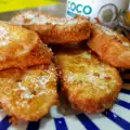 Felii de pâine prăjite, cu ulei de cocos