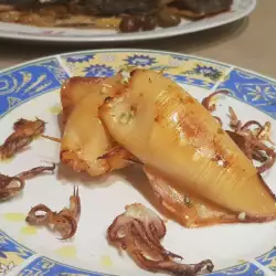 Calamar umplut cu cartofi și prosciutto