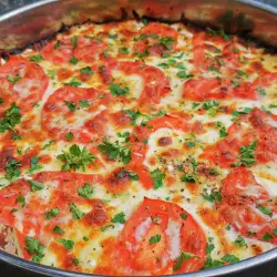 Pizza keto cu roșii