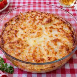 Ogreten-cartofi gratinați cu brânză și cașcaval