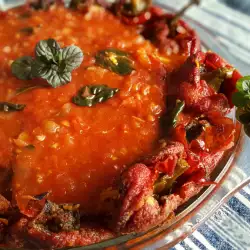 Ardei copți și prăjiți cu sos de roșii