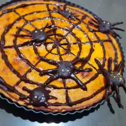 Tort pânză de păianjen din ciocolată pentru Halloween