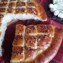 Pâine turcească plată, cu susan