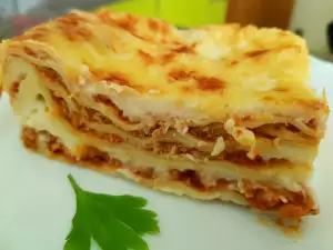 Lasagna bolognese cu ciuperci