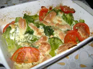 Broccoli cu smântână, la cuptor
