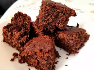 Brownies cu brânză de vaci și banane