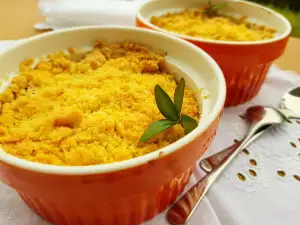 Crumble gustos, cu gutui