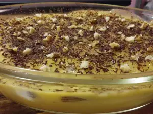 Desert cu napolitane și budincă de vanilie
