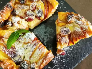 Far Breton cu merișoare uscate și nectarine