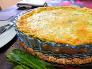 Quiche irezistibila cu spanac, ștevie și smântână