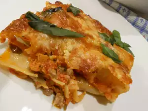 Cannelloni cu carne tocată și sos de roșii