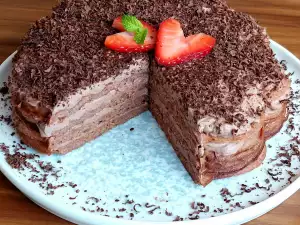 Keto tort de gofre cu ciocolată