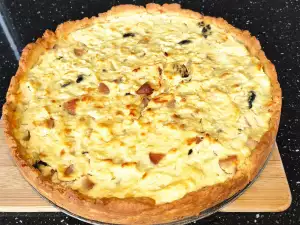 Quiche cu urdă și măsline