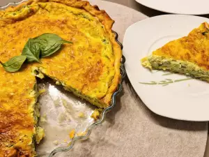 Quiche cu spanac, cheddar și emmental