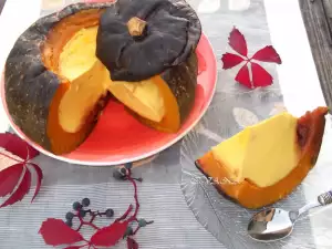 Cremă caramel în dovleac