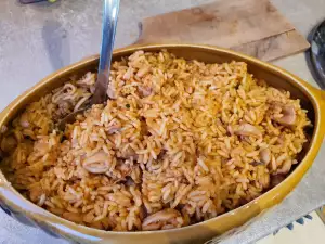 Orez basmati cu calmar