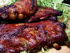 Coaste de porc marinate, la cuptor
