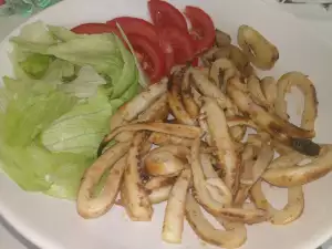 Calamari marinați la grătar