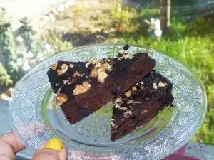 Brownie de năut cu afine