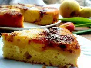 Prăjitură întoarsă, cu pere