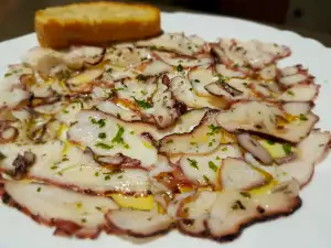 Carpaccio de caracatiță autentic