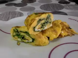 Omletă rapidă cu spanac