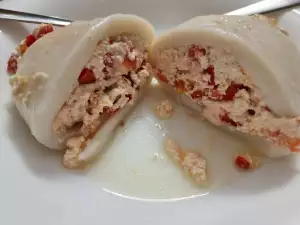 Calamari umpluți cu ou și brânză de vaci