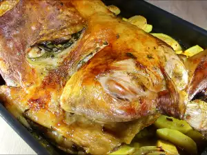 Spată de miel aromată, la cuptor