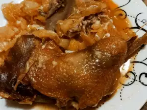 Carne de cocoș la oala sub presiune