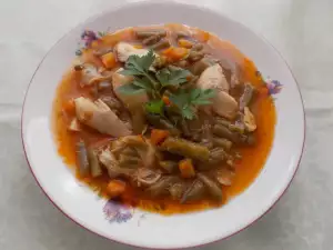 Pui cu fasole verde