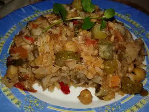 Plachie cu macrou, năut și orez