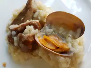 Risotto cu midii și ciuperci