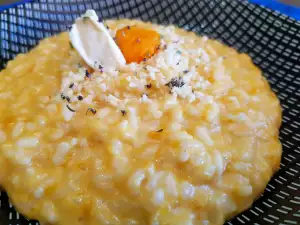 Risotto cu dovleac și brânză topită
