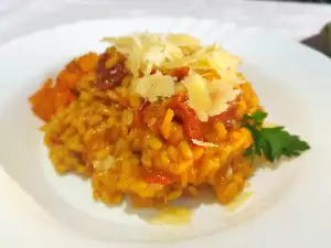 Risotto cu dovleac și roșii uscate