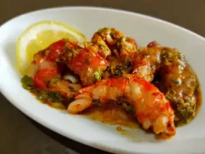 Creveți în sos Chimichurri