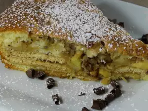 Prajitură ușoară cu mere si biscuiți