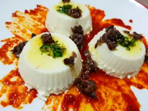 Panna cotta sărată cu mozzarella