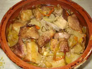 Kebab de porc în vas de lut (rețeta bunicii mele)