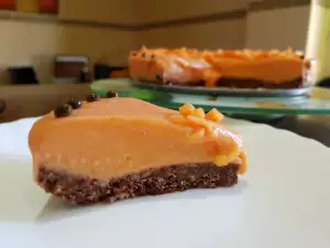 Tort Semifreddo cu papaya și ciocolată albă