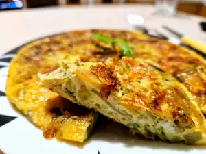 Tortilla cu broccoli și dovlecei cu aromă de rozmarin