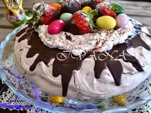 Pavlova de ciocolată, de Paște