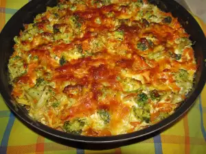 Caserolă cu broccoli brânză și cașcaval