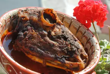 Cap de miel la cuptor