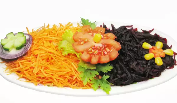 Salată de sfeclă și morcovi pentru curățare