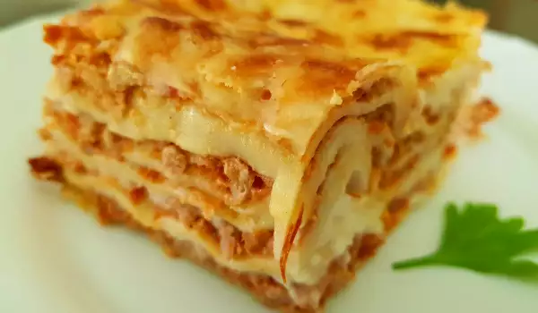 Lasagna bolognese cu ciuperci