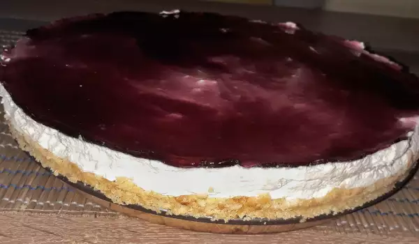 Cheesecake cu afine - rețetă fără coacere