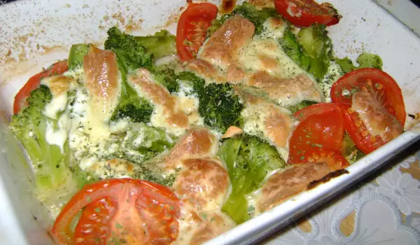 Broccoli cu smântână, la cuptor