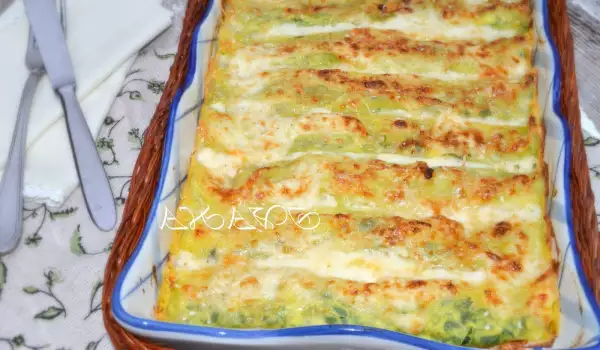 Cannelloni cu spanac și ricotta în sos bechamel