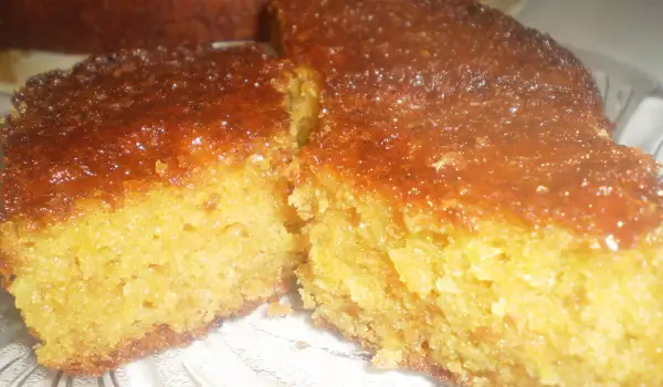 Prăjitură grecească însiropată, cu portocale