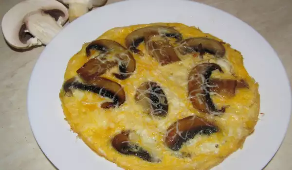 Omletă cu ciuperci și cașcaval